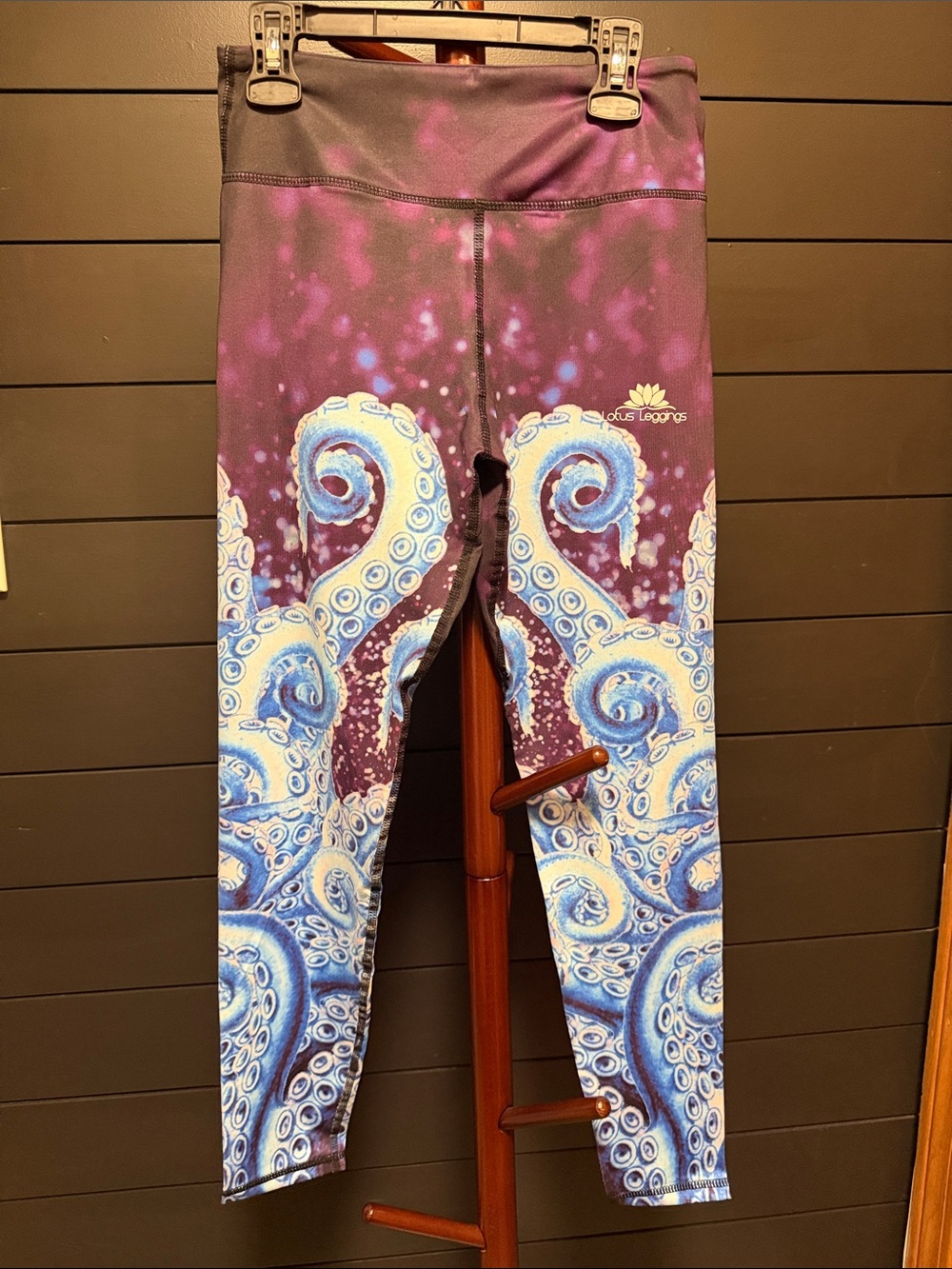 Lotus Leggings Purple and Blue Octopus Tentacle Leggings